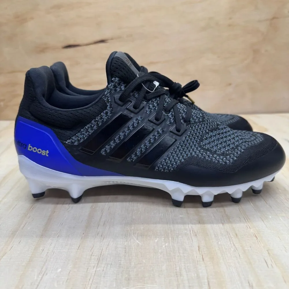 NEW adidas Ultraboost Boost Football Cleats Men Black Shoes Sz 10.5 JP7410